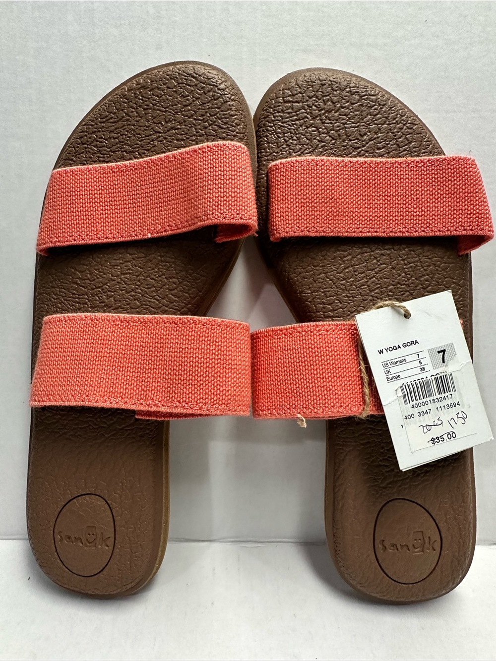 Sanuk Women's Coral Strap Slide Sandals - Brown Footbed